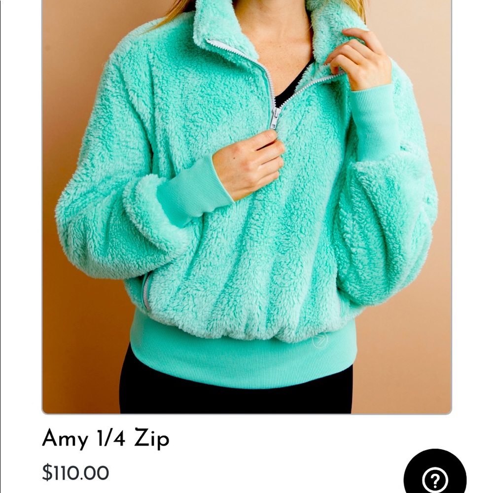 Savvi Amy 1/4 zip Jacket made of purple Sherpa